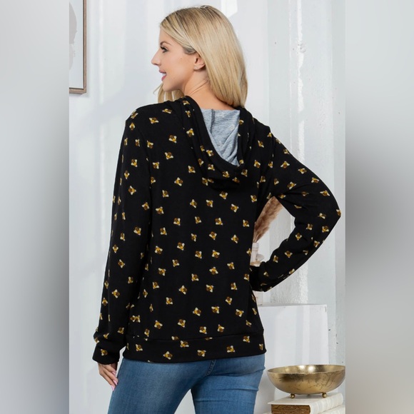 Bees 🐝 Pullover Long Sleeve Sweater Sweatshirt Hoodie - Picture 4 of 7